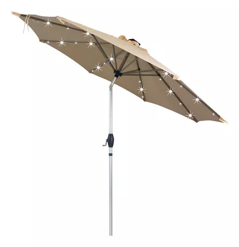 Sombrilla 2.7m  Led Beige - Panel Solar