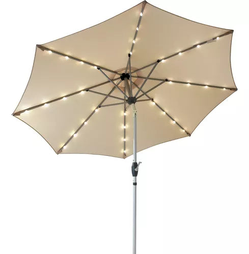 Sombrilla 2.7m  Led Beige - Panel Solar