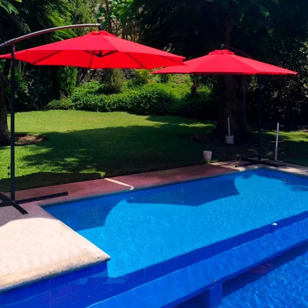 Parasol Sombrilla 3M Soporte Pedestal