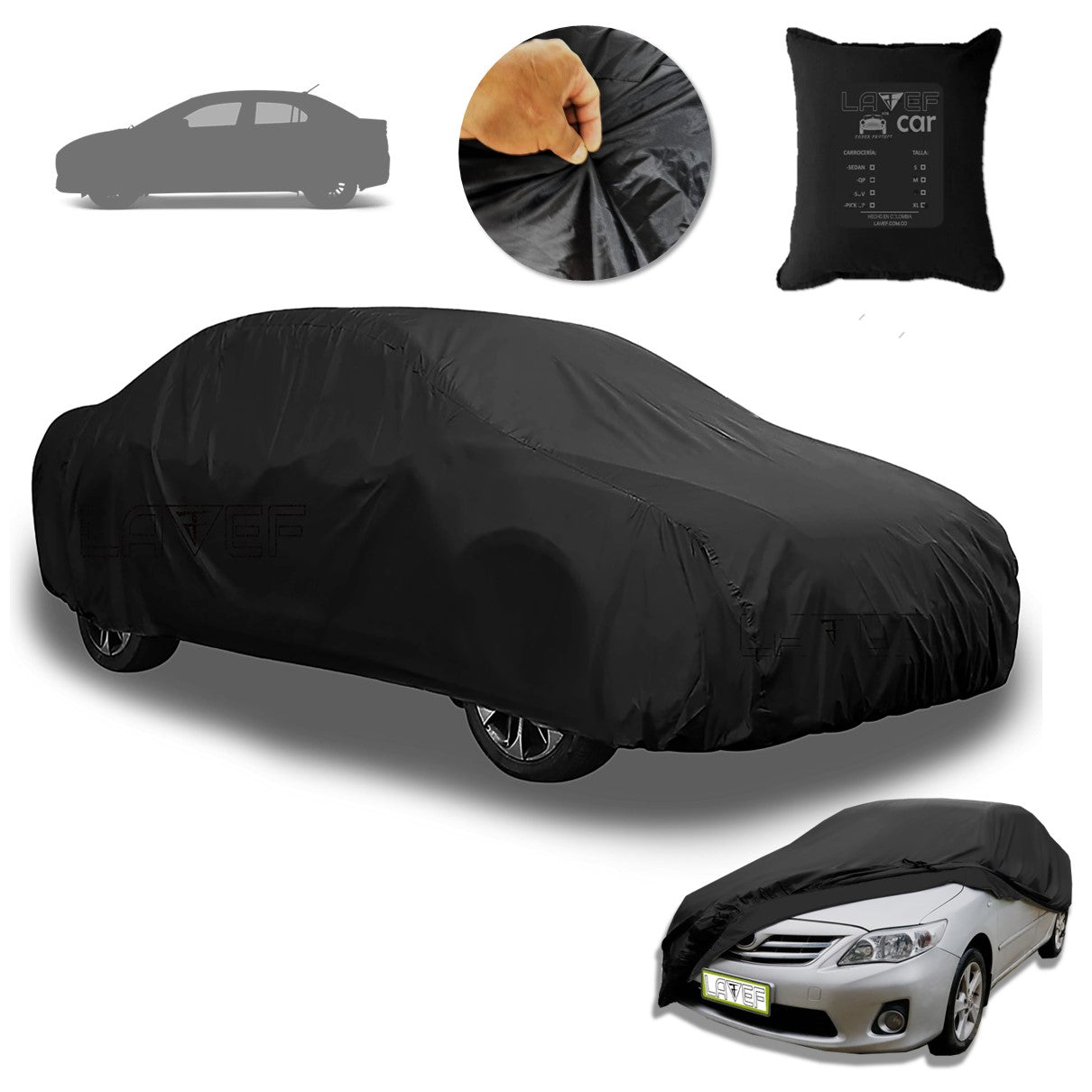 Pijama Carro SEDAN Negra Basica