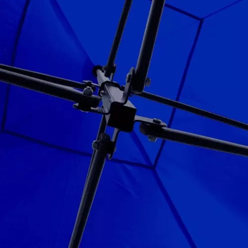 Carpa Toldo 3x3 Paredes Transparente Impermeable Azul