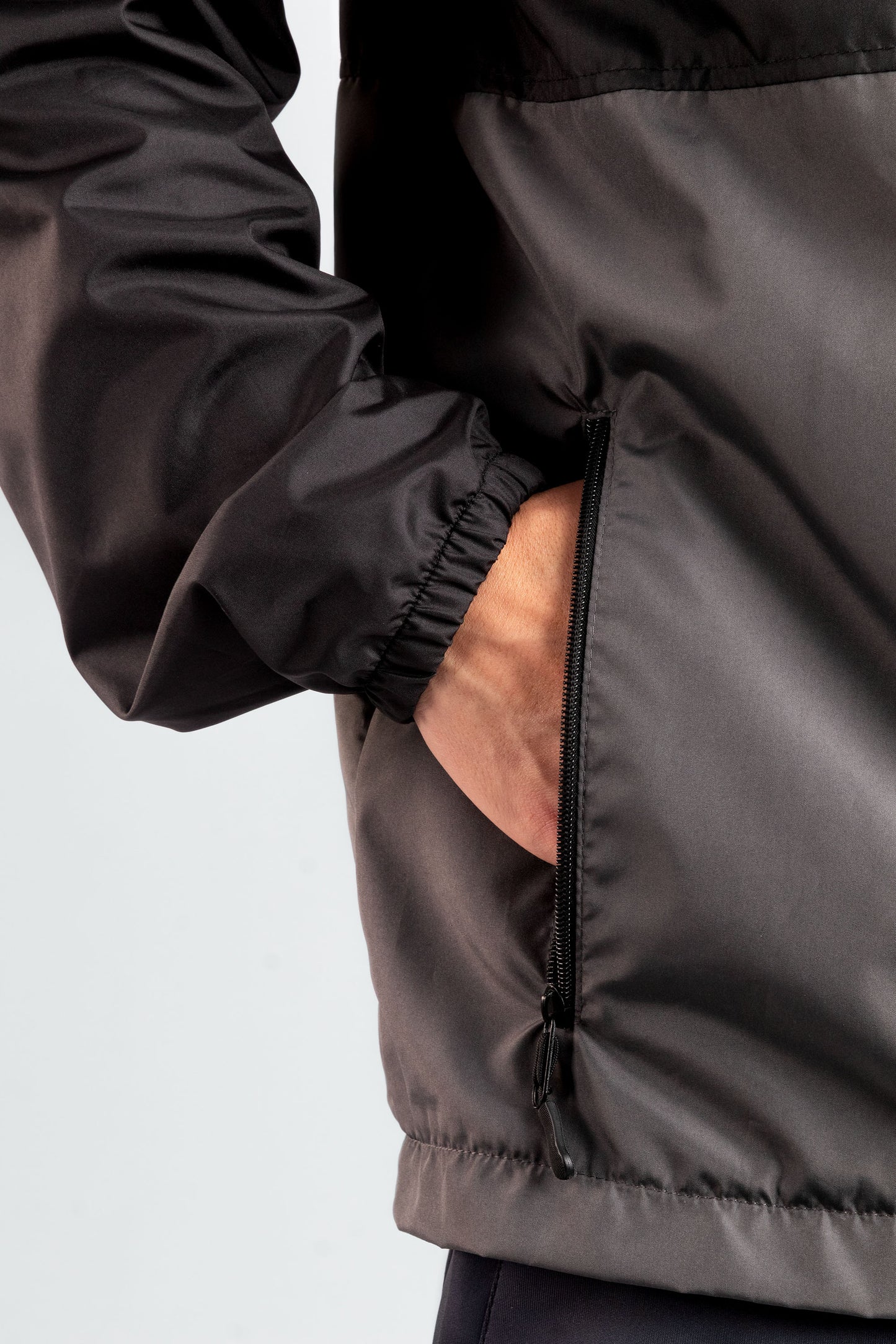 Chaqueta Negra Hombre Rompevientos Forrada