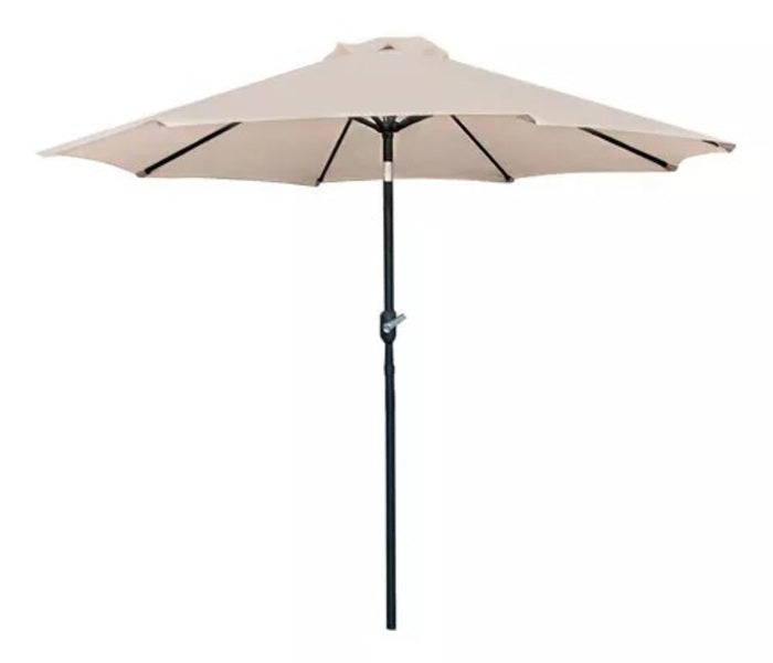 Sombrilla Sol 2.7m Manivela Playa Beige
