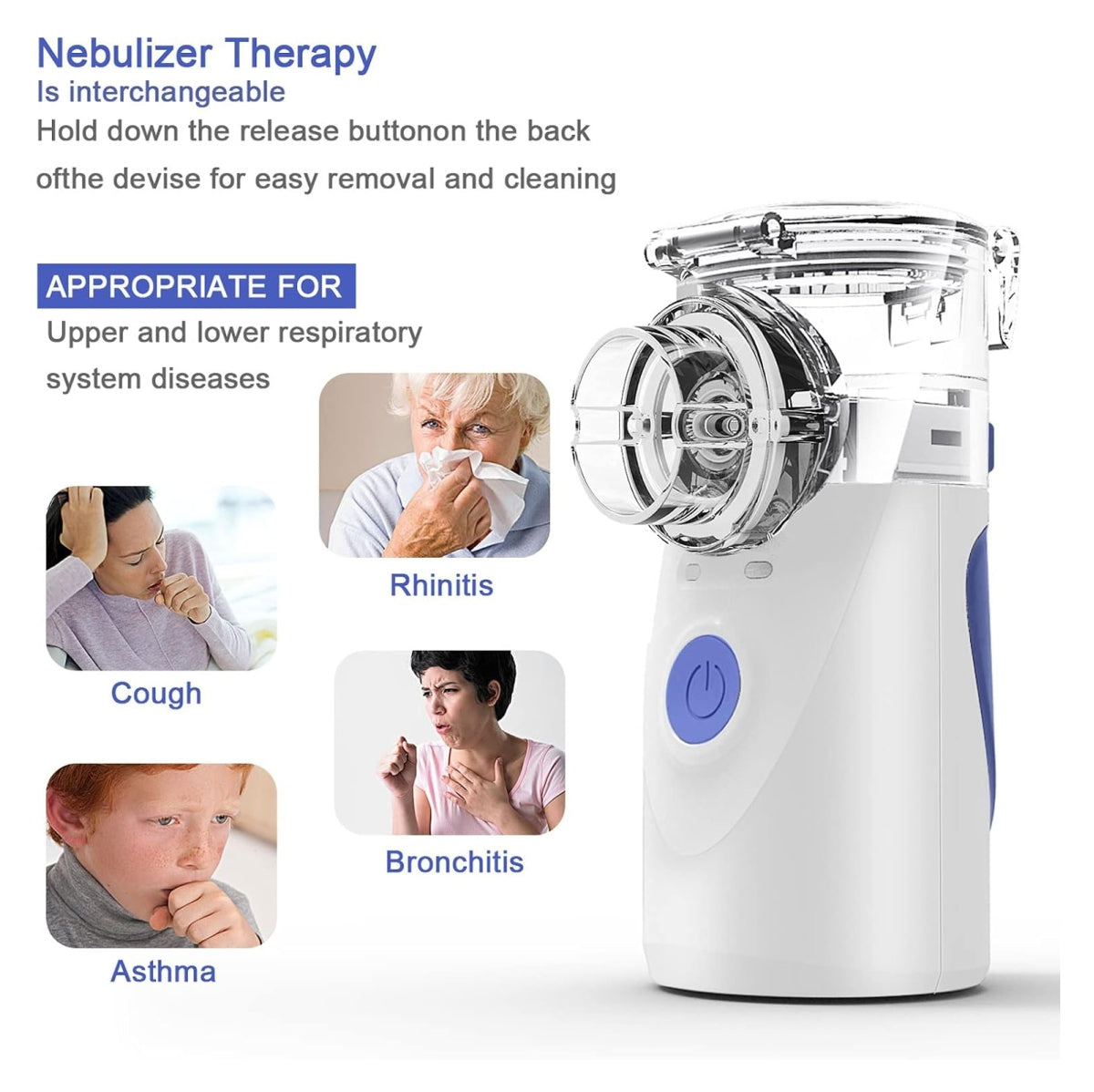 Inhalador nebulizador adultos y niños Asma